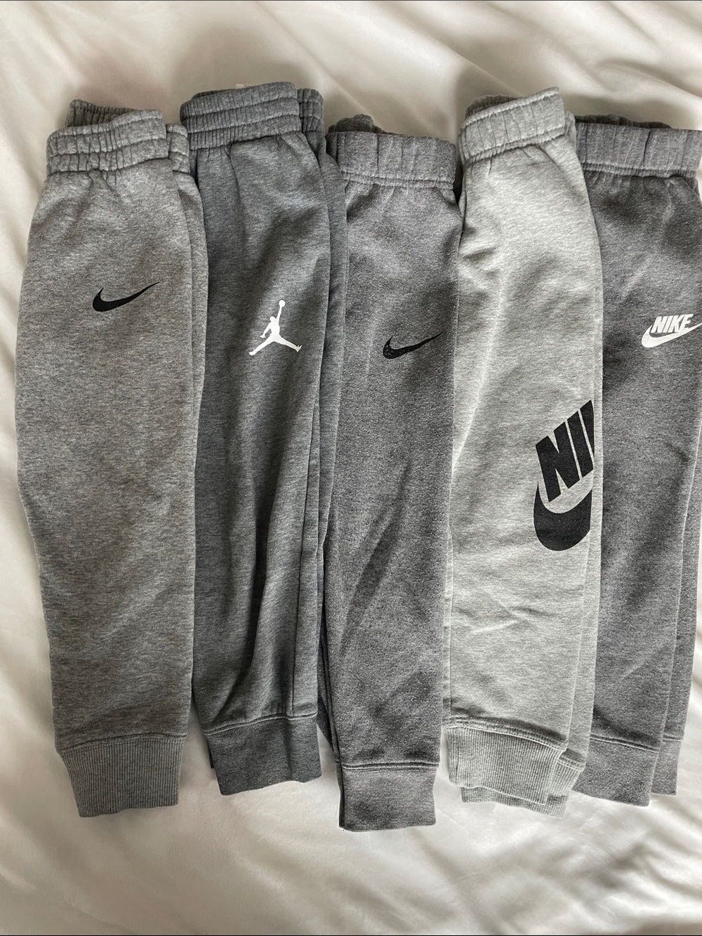 Nike Kids Grey & Dark Grey Logo Jogger Sweatpants